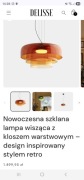 Lampa wisząca szklana 