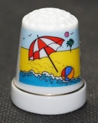 Naparstek Kolekcjonerski Porcelanowy Maiami Folryda Plaża 