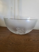 Szklana miska z pięknym wiejskim obrazkiem, stan bardzo dobry, vintage