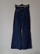 Lois spodnie jeansowe dzwony 26/32 xs/s 34/36 granatowe