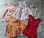 Zestaw Sukienki i kombinezon 86/92 5sztuk paka