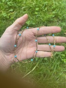 Naszyjnik hematyt i turkus