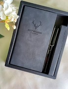 Notes dziennik notatnik - Zestaw prezentowy- Wieczne pióro.