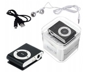 MINI ODTWARZACZ MP3 KLIPS + SŁUCHAWKI CZARNY