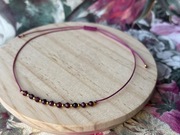 bransoletka na sznurku z kamieniami naturalny - Granatami