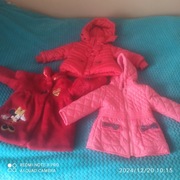 Kurtki zimowe, płaszczyk, czapki, spodnie, polar, bluza roz 80 