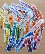 naklejki 50szt wielokolorowe kwiaty scrapbooking