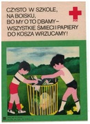 Plakat PCK PRL oryginalny 1984 rok B. Cybulska UNIKAT PRL