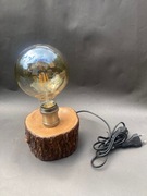 Lampka stojaca z drewna 