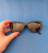 Damskie czarne okulary przeciwsłoneczne kocie oczy Portman FG1362