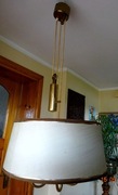 Stara lampa wisząca z mosiądzu z przeciwwagą!