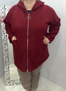 Bukla Plus Size damska na zamek bordo