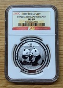 2009 Chiny 10 Yuan Panda.  NGC MS 69