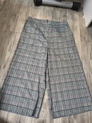 Super spodnie w kratkę r. Xl szerokie nogawki