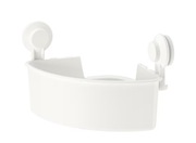 IKEA TISKEN Półka narożna z przyssawką, biały