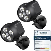 Nicrew 2x lampa Czujnik ruchu Lampy zewnętrzne Wydajne diody LED