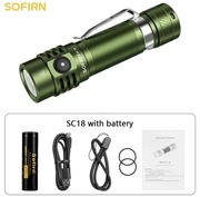 Latarka SOFIRN SC18 EDC SST40 1800lm USB C + akumulator + dyfuzor