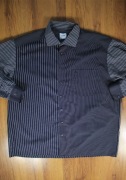 Koszula Olymp r. 47/48 szara w paski dł rękaw bawełniana męska 