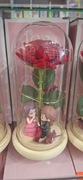 WIECZNA RÓŻA W SZKLE ŚWIECĄCA LED PREZENT PUDEŁKO