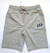 GAP szorty dresowe | bermudy | logo | szary melanż | nowe | 12 13 lat