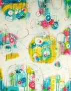 „Summer in Berlin III” - abstrakcja - obraz akryl/ płótno 50x40 - M.Rakoczy