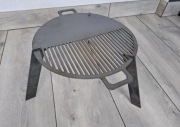 Grill ogniskowy okrągły ruszt do grilla lub ogniska płyta grillowa