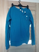 dziewczęca bluza z kapturem - ciepła, używana, 164/M