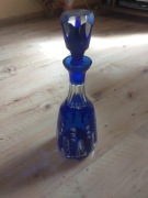 Kryształowa karafka kobaltowa