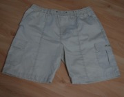 Spodnie męskie bermudy XL Bojówki | 100% Bawełna | Beżowe | Stan BDB