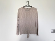 Tu * beżowy sweterek dzianinowy z wiązaniem * 38 M