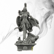 Figurka druk 3D żywica " Spartan Girl - F264 "- 120 mm