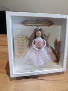 Aniołek stróż makrama pamiątka I Komunii Świętej 