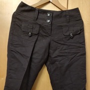 Damskie brązowe lniane spodenki Camaieu 36 S