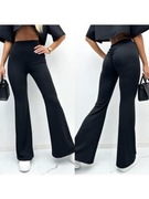 Legginsy dzwony Push Up prążek 