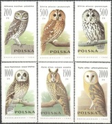 Fauna ptaki sowy 3146 - 3151 ** 