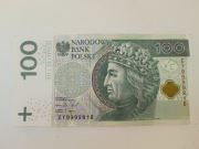 Banknot seria EY9999918 wysoki numer 