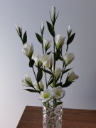 Eustoma kwiaty z krepiny włoskiej 