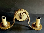 KINKIET DWURAMIENNY,SECESJA,BRĄZ,MOSIĄDZ.