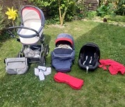 Wózek 3w1 NAVINGTON CARAVEL + dodatki