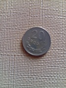 Moneta 20 groszy z błędem menniczym rok 1961