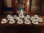 Serwis kawowy 12 osobowy srebrzony 