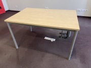 Biurko MARTELA 120 x 80 klon / szare metalowe