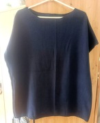 bluzka bez rękawów granatowa rozmiar M