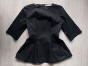 Zara - czarna bluzka z baskinką