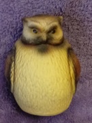 Ceramiczna zabawna figurka pękata sowa