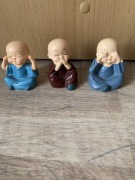 Trzy figurki buddy nie widzę nie słyszę nie mówię