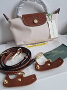 BEŻOWA / ecru Nowa torebka LONGCHAMP roz  mini 