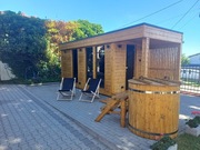 Sauna ogrodowa Premium izolowana z Przedsionkiem oraz Tarasem