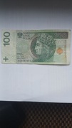 Banknot 100zł lustrzane odbicie