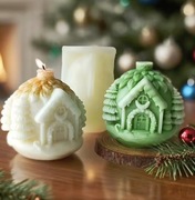 DOMEK CHOINKI Świąteczna Kula forma silikonowa 8.5*8.4 do Świec Wosku Żywic